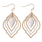 Wholesale two Metal Layered Moroccan Earrings L