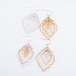 Wholesale two Metal Layered Moroccan Earrings L
