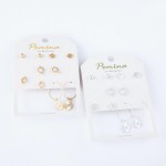 Wholesale simple Boho Stud Earring Set Star Burst Hoop Earrings pair per set stu