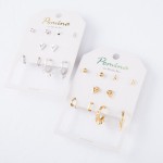 Wholesale simple Boho Stud Hoop Earring Set pair per set pair studs hoop pair mm