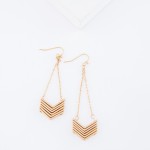 Wholesale gold Chevron Chain Link Drop Earrings L