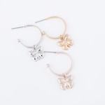 Wholesale small Hoop Earrings Removable Butterfly Charm diameter