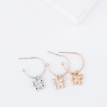 Wholesale small Hoop Earrings Removable Butterfly Charm diameter
