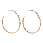Wholesale brass Metal Hoop Earrings Star Accents diameter