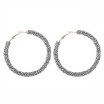 Wholesale seed Beaded Statement Hoop Earrings diameter