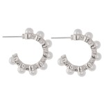Wholesale pearl Ball Bead Stud Hoop Earrings diameter