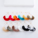 Wholesale textured fringe tassel teardrop earrings L