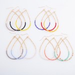 Long Dainty Beaded Teardrop Earrings.

- Approximately 2.75" L