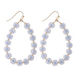 Wholesale beaded Flower Teardrop Earrings L