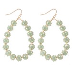 Wholesale beaded Flower Teardrop Earrings L