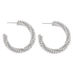 Wholesale clear Rhinestone Hoop Earrings diameter