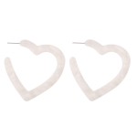 Resin Heart Hoop Earrings.

- Approximately 2" 