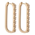 Wholesale brass Link Star Hoop Earrings L
