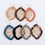 Wholesale nested Filigree Moroccan Cork Drop Earrings Gold Long