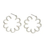 Wholesale flower Metal Hoop Earrings Diameter