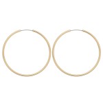 Genuine Brass Hollow Hoop Earrings.

- Approximately 1.5" in Diameter