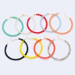 Wholesale short Beaded Hoop Earrings Diameter