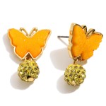 Wholesale butterfly Druzy Drop Earrings