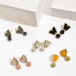 Wholesale butterfly Druzy Drop Earrings