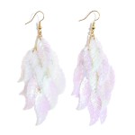 Wholesale plastic Feather Tier Statement Earrings