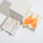 Wholesale plastic Feather Tier Statement Earrings