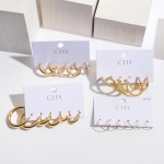 Wholesale pC Gold Hoop Earring Set Pair Per Set Hoop Thickness mm Hoop Diameter