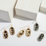 Wholesale leopard Print Carabiner Drop Earrings