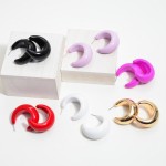 Acrylic Puff Hoop Earrings.

- Approximately 17mm in Width
- Approximately 1.5" in Diameter