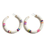 Wholesale rubber Spacer Beaded Hoop Earrings Diameter