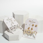 Wholesale set Five Pairs Faux Pearl Earrings Set Includes Pairs Dainty Stud Earr