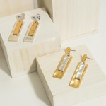 Wholesale two Metal Drop Earrings Hammered