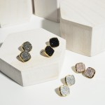 Wholesale square Druzy Stud Earrings Diameter