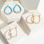 Wholesale beaded Earrings Crystal Accents Multicolor Details Long