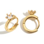 Wholesale metal Huggie Hoop Earrings Hinge Closure CZ Accents Long