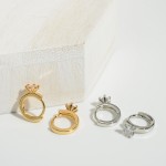 Wholesale metal Huggie Hoop Earrings Hinge Closure CZ Accents Long