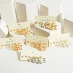 Wholesale set Three Star Earrings Studs Diameter Small Hoops Diameter Large Hoop
