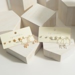 Wholesale set Three Star Earrings CZ Accents CZ Studs cm Diameter Star Studs cm