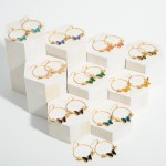 Wholesale gold Drop Earrings Butterfly Accents Long