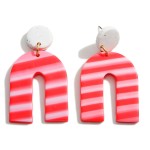 Clay Polymer Drop Earrings. 

- Approximately 2.25" Long