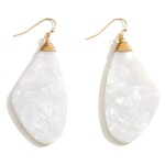 Wholesale organic Resin Drop Earrings Gold Accents Long