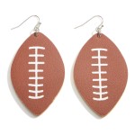 Wholesale faux Leather Football Earrings Long