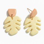 Wholesale clay Polymer Leaf Earrings Long