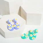 Wholesale polymer Clay Drop Earrings Flower Accents