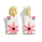 Wholesale polymer Clay Drop Earrings Flower Accents