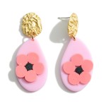 Polymer Clay Drop Earrings Featuring Flower Accents.

- Approximately 2.25" in Length