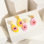 Polymer Clay Drop Earrings Featuring Flower Accents.

- Approximately 2.25" in Length