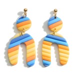 Multicolor Polymer Clay Drop Earrings.

- Approximately 2.25" in Length