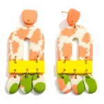 Wholesale multicolor Rainbow Polymer Clay Drop Earrings