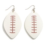 Wholesale faux Leather Football Earrings Long