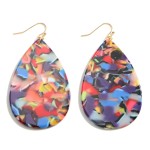 Wholesale multi Color Resin Teardrop Earrings Long